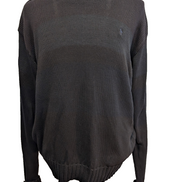 Pull Chaud Polo Ralph Lauren Maille Coton Noir Col Rond Taille XL