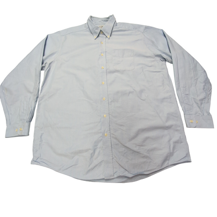 Chemise L.L. Bean bleue uni taille XL #125e