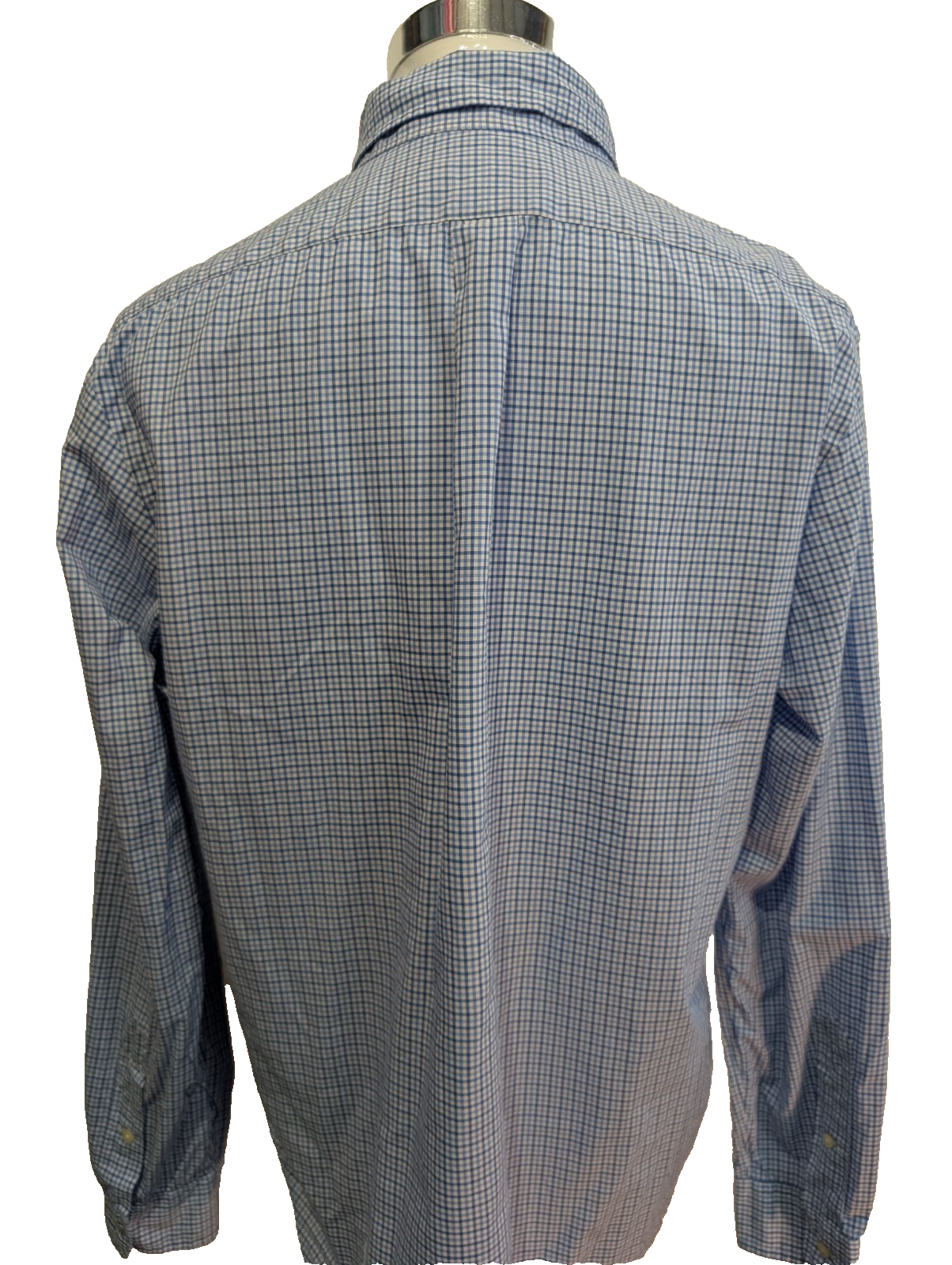 Chemise Polo Ralph Lauren Shirt L Petits Carreaux Bleu Blanc Button Down Logo
