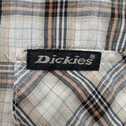 Chemise Dickies Western XL Marron Carreaux Manches Courtes Boutons Pression