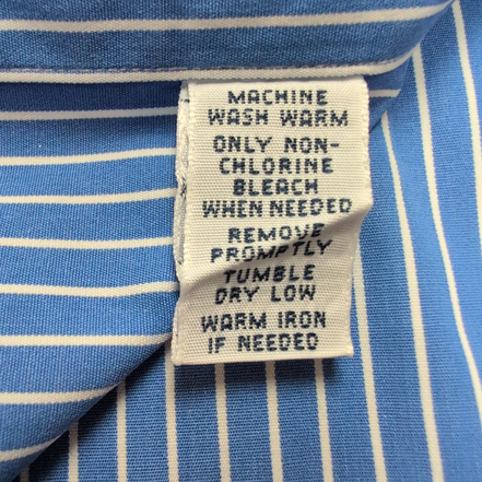 Chemise Polo Ralph Lauren Regent L Bleue Rayures Sans Logo Manches Longues