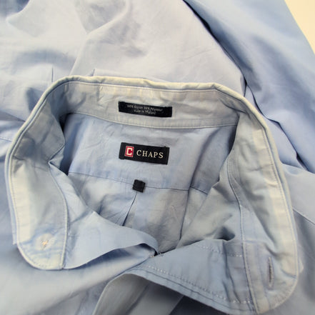 Chemise CHAPS bleue unie taille XL/XXL #173e