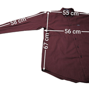 Chemise shirt Chaps Ralph Lauren M bordeaux coton manches longues button down