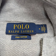 Gilet Polo Ralph Lauren sans manches gris zippé coton Pima taille M