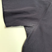 Chemise YVES SAINT LAURENT XL Bleu Marine Unie Logo Brodé Manches Courtes