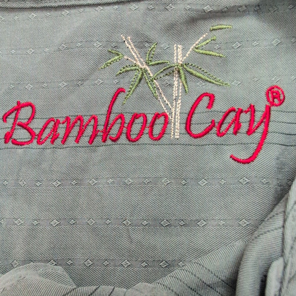 Chemise Hawaïenne Bamboo Cay L Kaki Brodée Modal Made in Korea