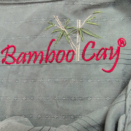 Chemise Hawaïenne Bamboo Cay L Kaki Brodée Modal Made in Korea
