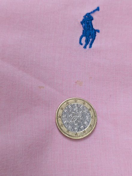 Chemise Ralph Lauren Homme S Manche Courte Rose Classic Fit Logo Bleu Petite Tai
