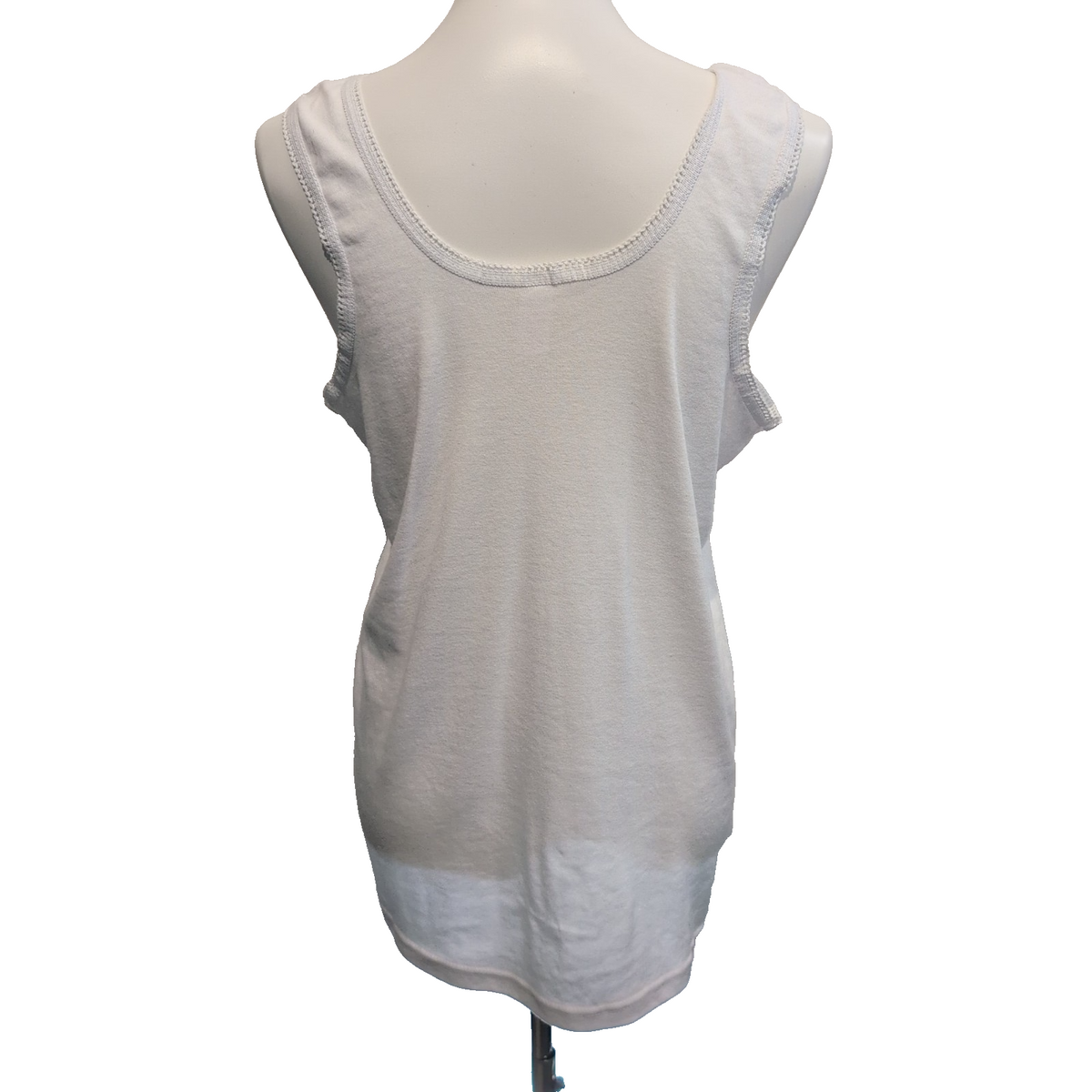 Débardeur Femme Taille 56/58 Blanc Dentelle 100% Coton Grande Taille Neuf