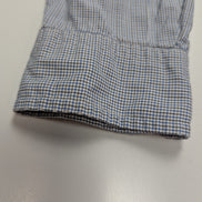 Chemise Polo Ralph Lauren Shirt S Custom Fit Micro-Carreaux Bleu Blanc Button Do