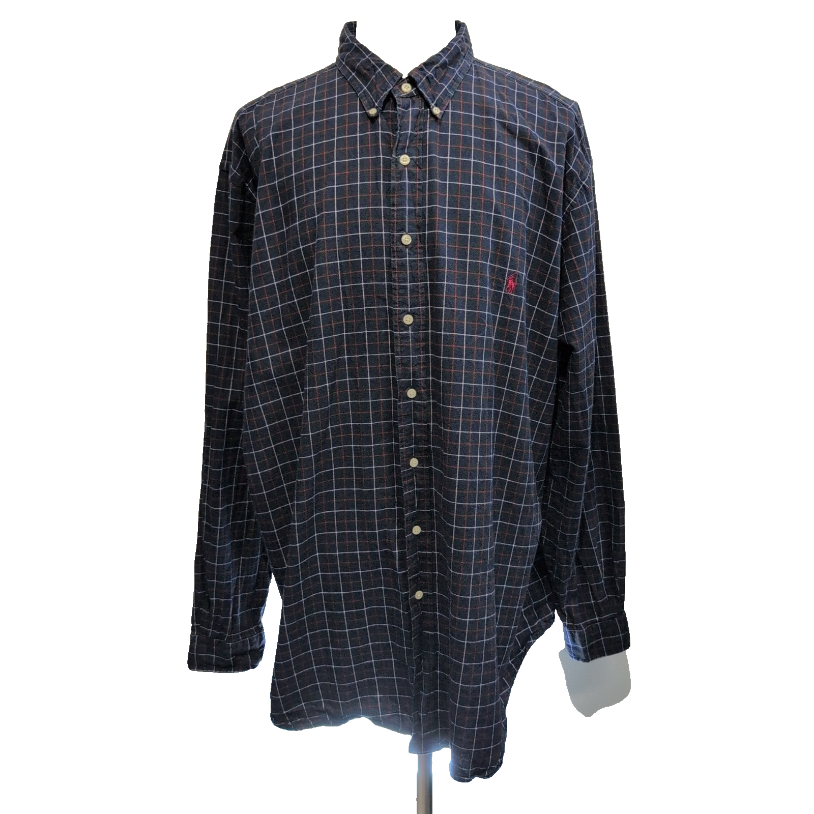 Chemise Ralph Lauren 3XLT 3XL 4XL Classic Fit Flanelle Carreaux Logo Rouge