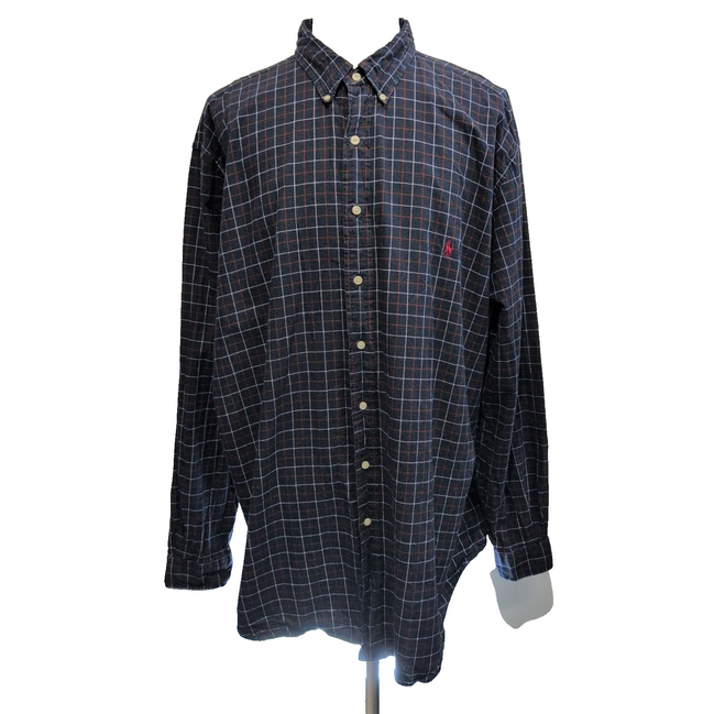 Chemise Ralph Lauren 3XLT 3XL 4XL Classic Fit Flanelle Carreaux Logo Rouge