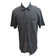 Chemise Nautica XL Gris Foncé Maille Coton Type Polo Manches Courtes