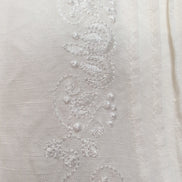 Chemise Hawaïenne Manches Courtes Cubavera Brodée Blanche Rayonne M