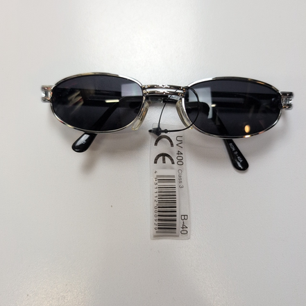 Lunettes de soleil Y2K Ovales Métal Chromé Branches Larges