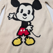 Pull DISNEY x H&M Mickey Mouse Brodé Crème Vintage Femme Manches Longues T. L