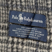 Écharpe Polo Ralph Lauren Réversible Carreaux Écossais & Gris Laine d'Agneau