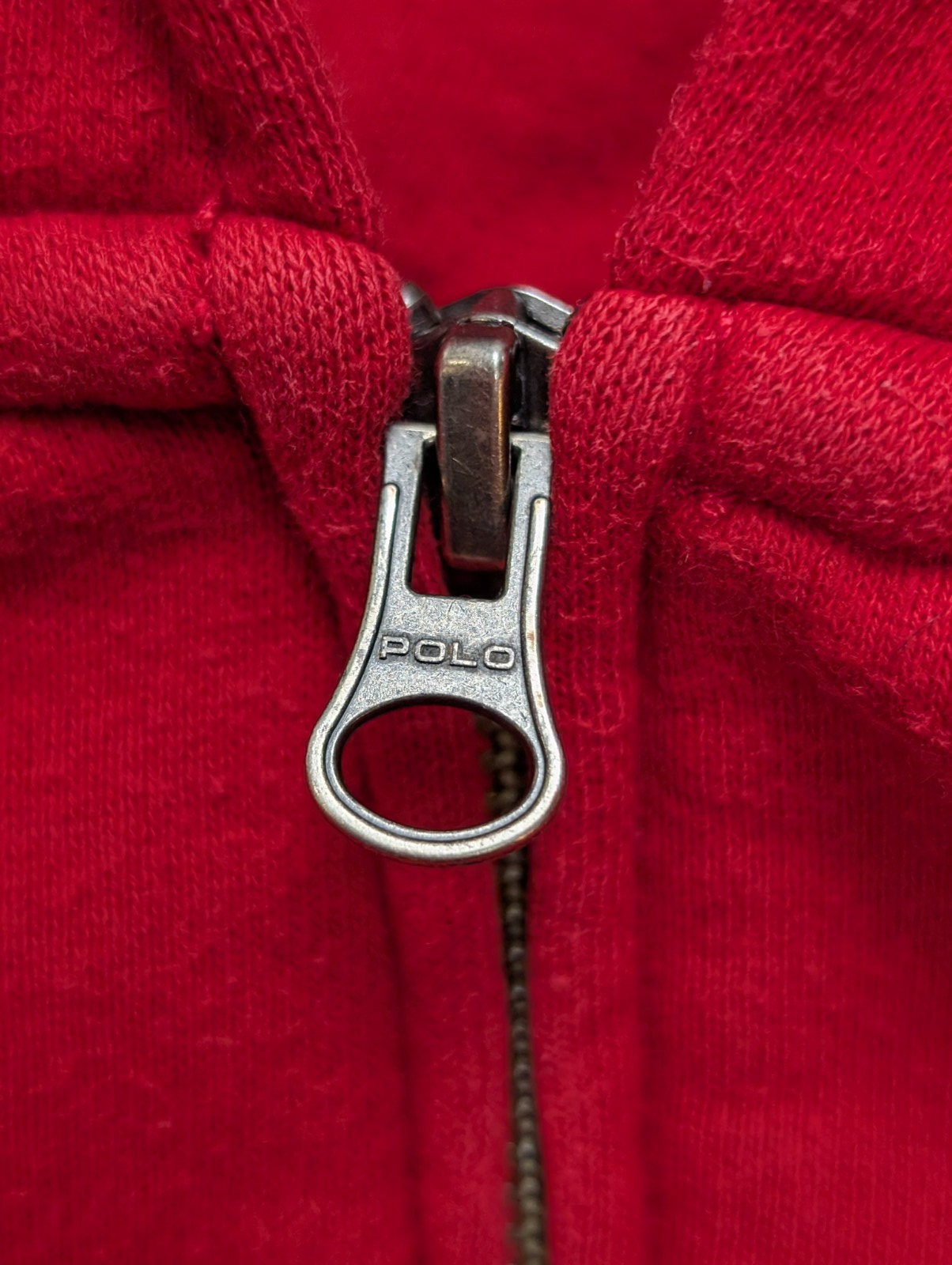 Veste à Capuche Zippée Polo Ralph Lauren Rouge Logo Marine - Taille XL 18-20
