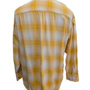Chemise LEVI'S Flanelle à Grands Carreaux Jaune Manches Longues T.L étiquette S