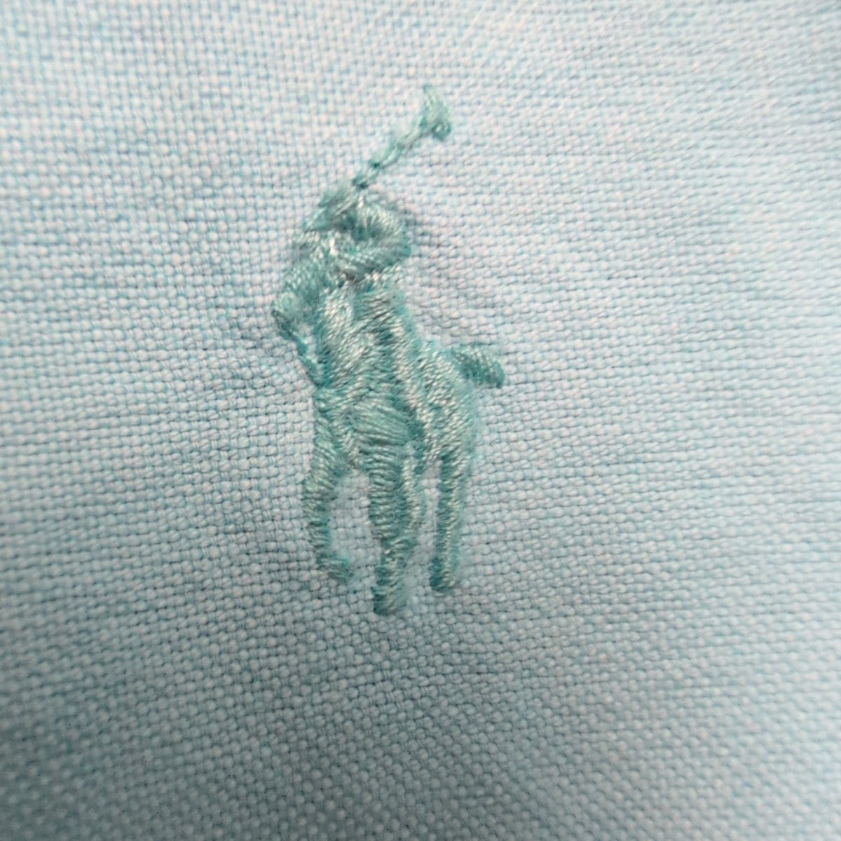 Chemise Ralph Lauren Femme Turquoise Slim Fit T6 XS Logo Ton sur Ton
