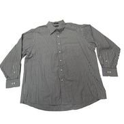 Chemise CHAPS grise à rayures blanches taille XL/XXL #68e