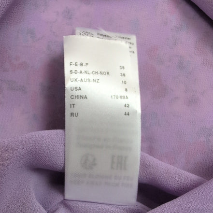 Haut Femme La Redoute Taille 38 Violet Rouge Fleuri Épaule Dénudées Neuf