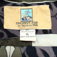 Chemise hawaïenne Coconut Pier USA XL surf 100% polyester manches courtes