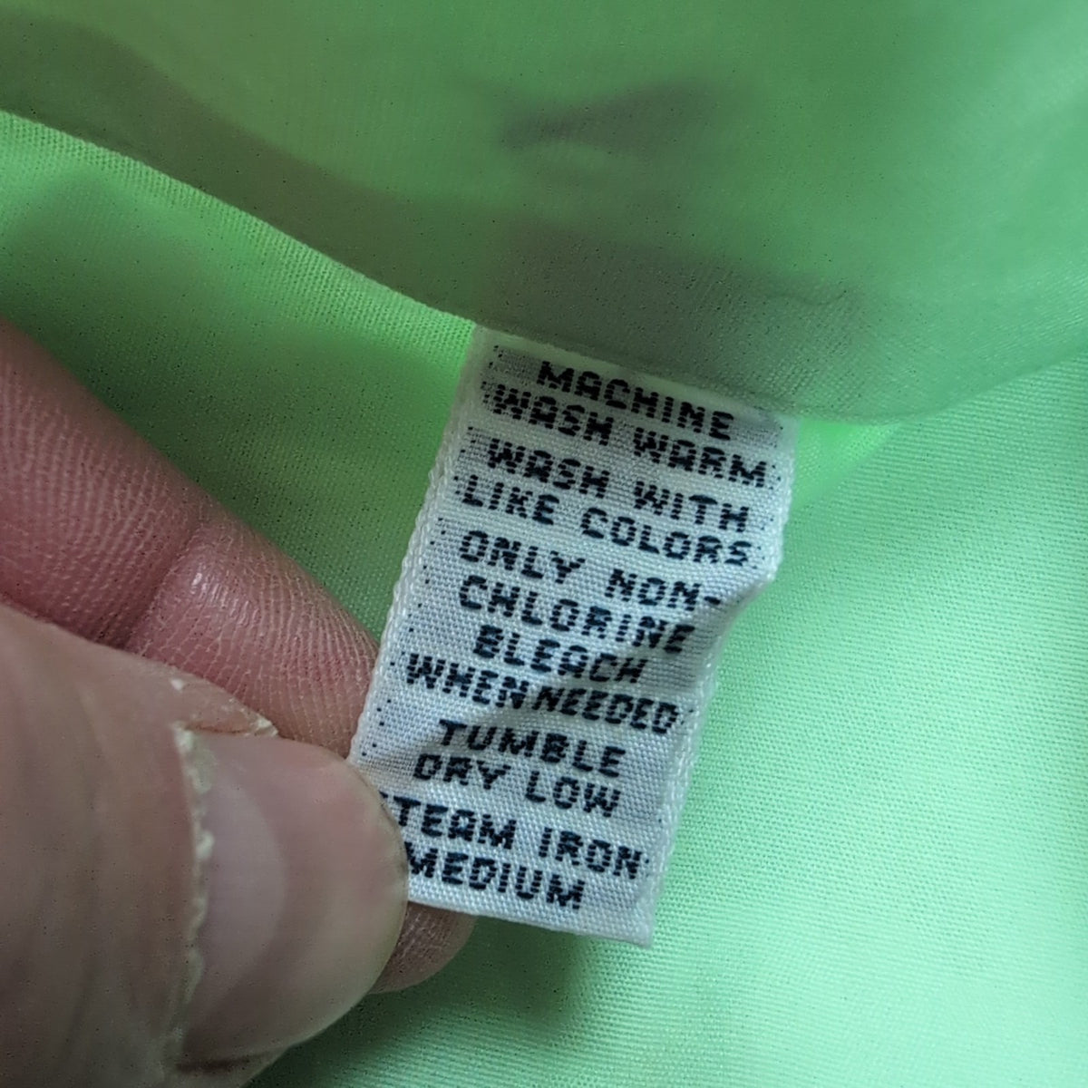 Chemise Ralph Lauren Custom Fit M Vert Pastel Logo Rose Manches Courtes