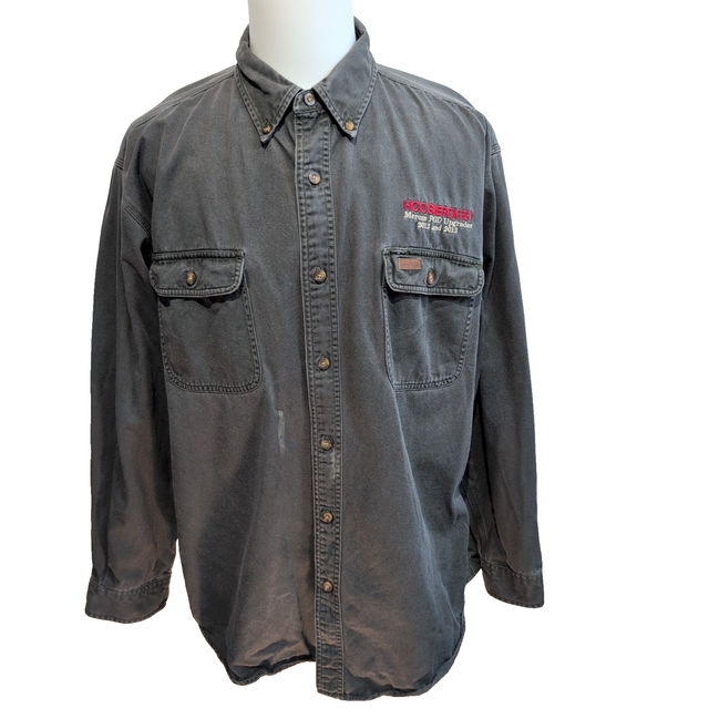Chemise Carhartt XL Vert Foncé Coton Épais Workwear Manches Longues