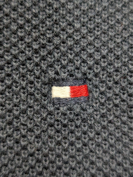 Pull Tommy Hilfiger Bleu Marine Col V Classique - Taille M