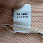 Pull Calvin Klein Vintage femme Grand Col Roulé Rose Saumon - Taille L