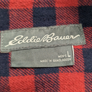 EDDIE BAUER Flanelle Rouge Marine L TBE Boutons Gravés 100% Coton | 330S