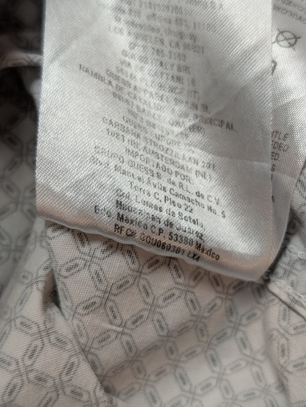 Chemise manches courtes Guess grise à motifs taille M Homme