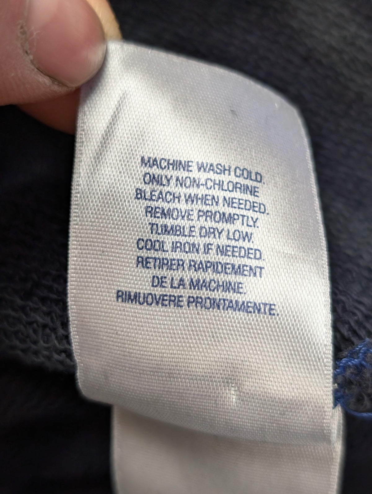 Sweat Polo Ralph Lauren M Bleu Marine Rayures Grises Logo Blanc Col Rond