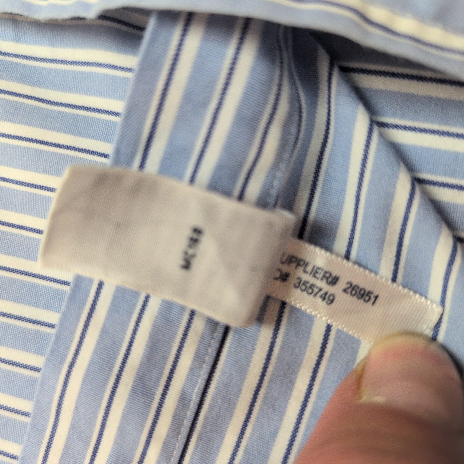 Chemise Ralph Lauren Classic Fit L Bleu Clair Rayures Logo Bleu Marine