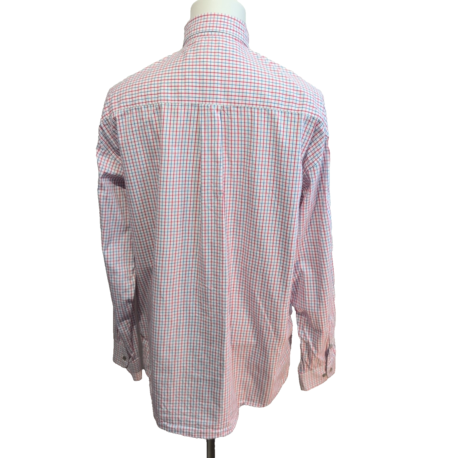 Chemise Wrangler Classic Manches Longues à Carreaux Bleu Blanc Rouge Taille XL