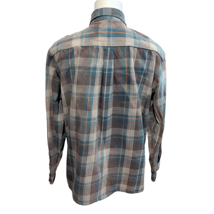 Chemise Carhartt L Coton Épais Workwear Logo Cuir Poche Stylo manches longues