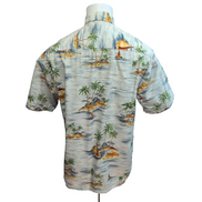 Chemise Hawaïenne Campia Moda Verte Voiliers Palmiers Coton Taille M