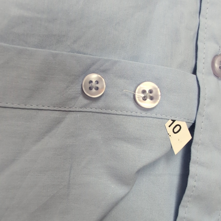 Chemise Todd Shelton L Neuve Étiquette Slim Fit 100% Coton Bleu Unie