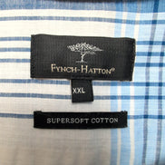 Chemise FYNCH-HATTON à Carreaux avec Poche Manches Longues - Taille XXL