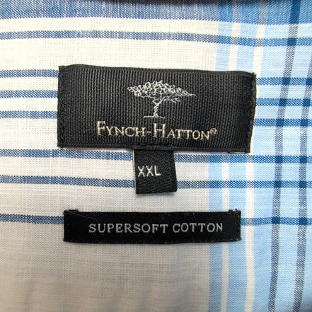 Chemise FYNCH-HATTON à Carreaux avec Poche Manches Longues - Taille XXL