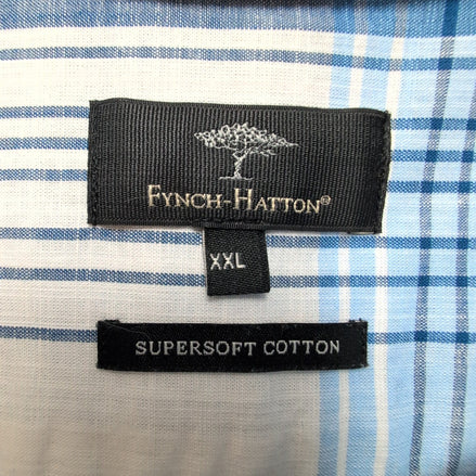 Chemise FYNCH-HATTON à Carreaux avec Poche Manches Longues - Taille XXL
