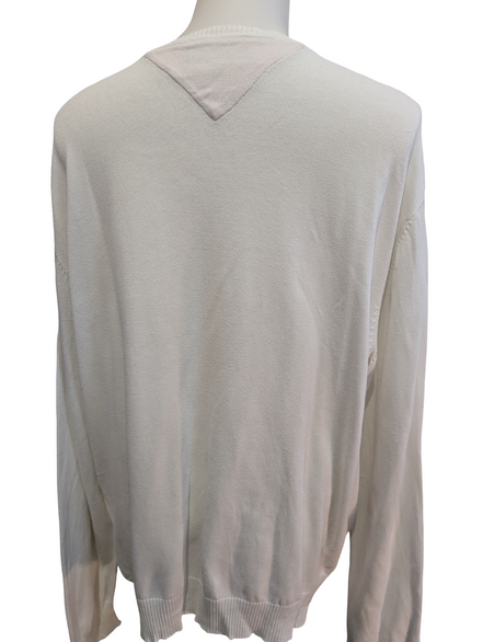 Pull Tommy Hilfiger Homme Col V Losanges Arlequin Saumon - Taille 2XL / 3XL