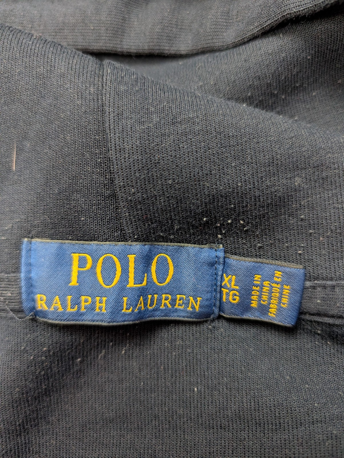 Sweat à capuche Polo Ralph Lauren XL bleu marine hoodie logo brodé