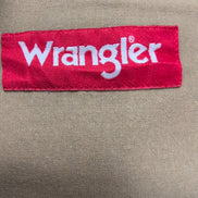 Chemise Wrangler Manches Longues Marron Clair Légèrement Satinée Taille XL