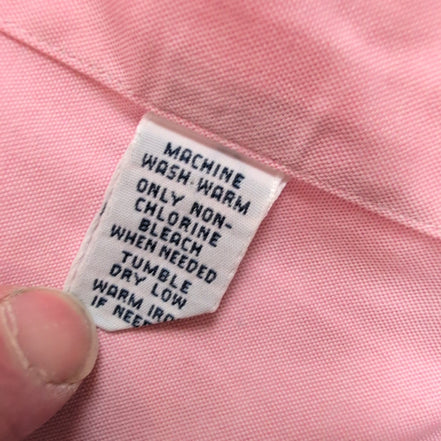 Chemise Ralph Lauren XL XXL Rose Pâle Classic Fit Coton Logo Marron