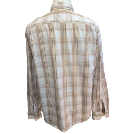 Chemise Levi's à carreaux marron et beige coupe standard Taille L