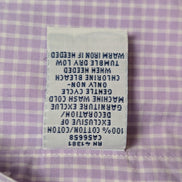 Chemise Ralph Lauren Homme M Violet Carreaux Gingham Manches Longues Custom Fit