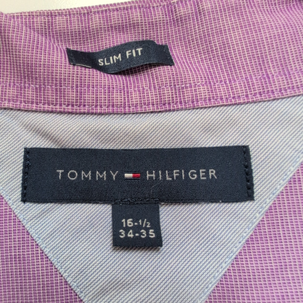 Chemise Tommy Hilfiger Violette Manches Longues 1 Poche - Taille L/XL