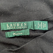 Pull Lauren Ralph Lauren Femme L Noir 89% Soie 11% Cachemire Col Bateau